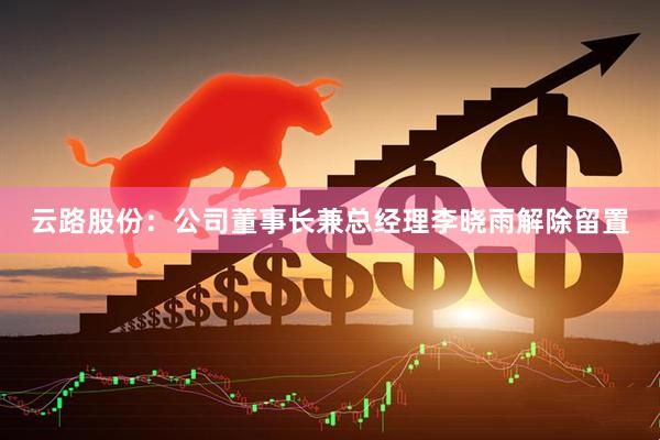 云路股份：公司董事长兼总经理李晓雨解除留置