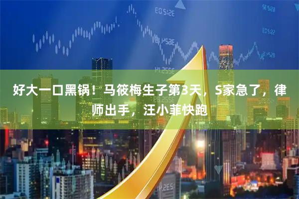 好大一口黑锅！马筱梅生子第3天，S家急了，律师出手，汪小菲快跑