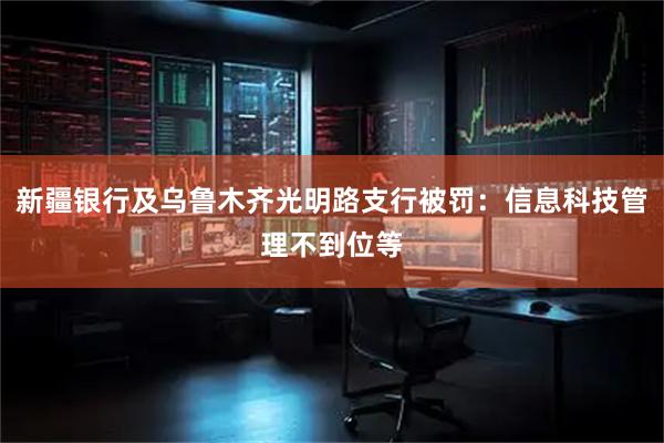 新疆银行及乌鲁木齐光明路支行被罚：信息科技管理不到位等